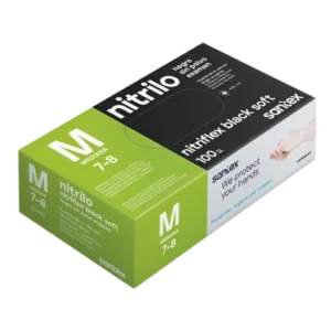 Alternative view of Guantes Nitrilo negro T. S-M-L-XL