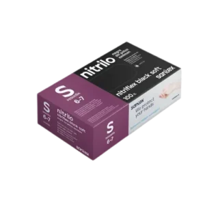 Guantes Nitrilo negro T. S-M-L-XL