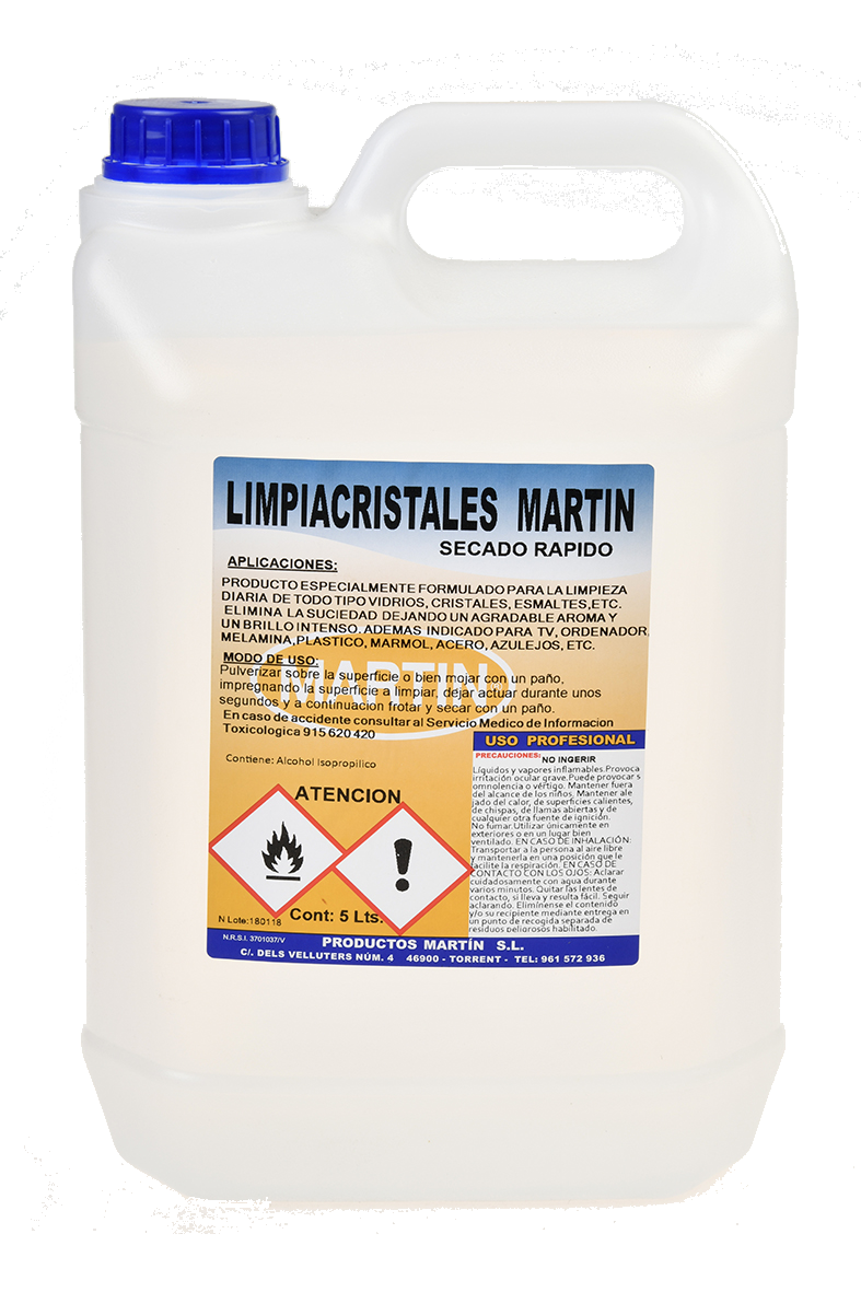 LIMPIACRISTALES SECADO RAPIDO 5 LTS
