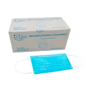 MASCARILLA QUIRURGICA BLANCA AZULADA caja 50 uds
