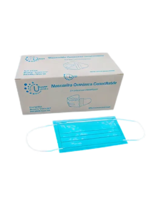 MASCARILLA QUIRURGICA BLANCA AZULADA caja 50 uds