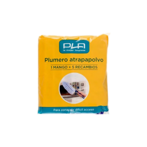 Plumero Atrapapolvo Pla 1 Mango + 5 Recambios