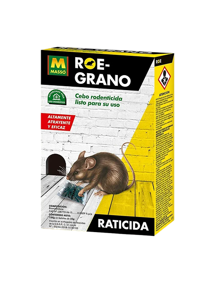Raticida Roe Grano Duplo 150gr+150gr