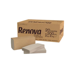 Toallitas Zig Zag Secamanos Renova Blue Caja 20×200 Uds