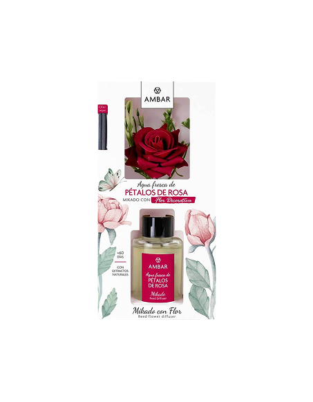 AMBIENTADOR AMBAR MIKADO FLOR 75 ML PÉTALOS DE ROSA